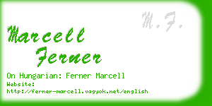 marcell ferner business card